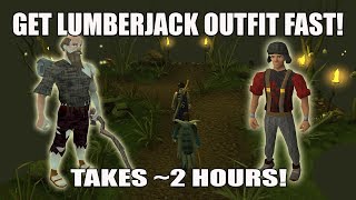 Runescape 3 How to get Lumberjack Outfit Fast [upl. by Anaiad]