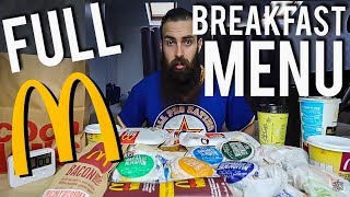 The ENTIRE McDonalds Breakfast Menu Challenge  BeardMeatsFood [upl. by Wenona415]