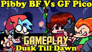 fnf dusk till dawn but pibby bf gf and pico sing it gameplay [upl. by Erdnaxela644]