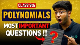 Class 9th Polynomials  Most Important Questions 🔥  shobhitnirwan17 [upl. by Lupien395]