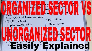 Organised Sector vs Unorganised SectorDifference between organized and unorganized sector [upl. by Malloy648]