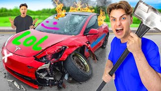 DESTROYING MY FRIENDS CAR And Surprising Him With A New One [upl. by Htaeh]