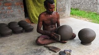 Pot Making With CLAY Amazing Talent of Indian Potter in Village  Small Scale IndustrieS [upl. by Marquardt]