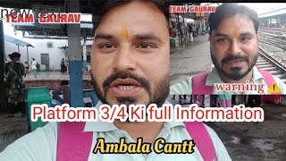 Ambala Cantt Railway Station  34 Platform Full Information  TEAM GAURAV [upl. by Yesnyl]