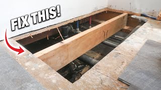 How To Remove And Replace Rotten Subfloors DIY For Beginners [upl. by Iren]