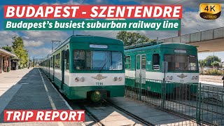 【4K】TRIP REPORT  Budapest Batthyány tér  Szentendre  H5 commuter line  With Captions CC [upl. by Edmunda]