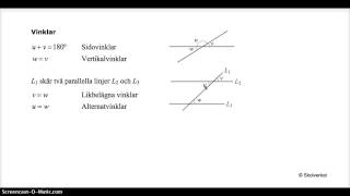 VInklar och vinkelsumma [upl. by Eldon920]