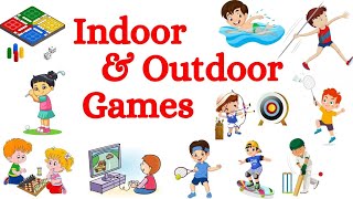 Indoor and Outdoor Games  Indoor Games Name  Outdoor Games Name  Games Name list  Types of games [upl. by Lainahtan742]