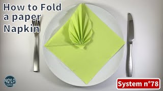 How to fold a paper napkin with small leaf  Napkin Folding [upl. by Wallack927]