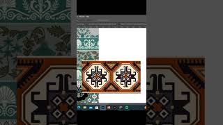 Making of Shirt Border in Textile Designing with combining different Motifs in Photoshop [upl. by Koslo]