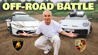 OFFROAD BATTLE LUXUSNÍCH AUT ZA 20 MILIÓNŮ 🚘 LAMBO HURACAN VS PORSCHE DAKAR [upl. by Fanni]