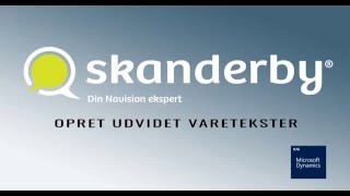 Opret en udvidet varetekst i Microsoft Dynamics NAV [upl. by Jessamyn]