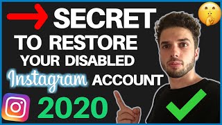 HOW TO RESTORE YOUR DISABLED INSTAGRAM ACCOUNT 2020 100 GUARANTEED SUCCESS RATE [upl. by Yenots524]