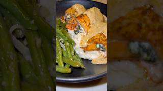 Salmon wrapped shrimp 🍤 with cream cheese and spinach shorts shortsvideo food seafood foodie [upl. by Monafo]