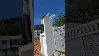 Metal gate welding work two side filler metal pipe work green alpha immediate builder7012417107 [upl. by Hareenum871]