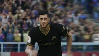 BARCELONA CAME CALMLY AND SCORED A GOAL  PES 21 GAMEPLAY [upl. by Ayle]