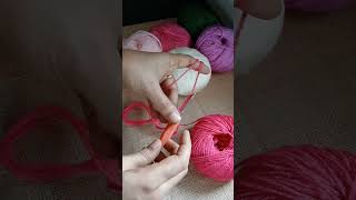 Crochet Chain Stitch  crochet basic Learn crochet crochet crochetbasics [upl. by Dulcy]