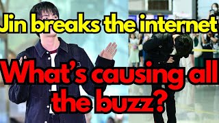 Jin breaks the internet–What’s causing all the buzz bts Jin btsnews BTSlatestupdates kpopnews [upl. by Irahk982]