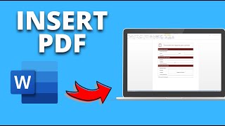 How to insert a PDF File on Word [upl. by Tomaso]