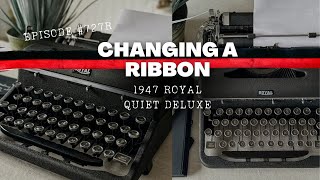 How To Change A Typewriter Ribbon for a 1947 Royal Quiet Deluxe [upl. by Bevan248]