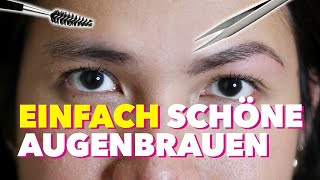 🔴 Augenbrauen Tutorial für Anfänger 😍  velvetpop [upl. by Ginnifer]