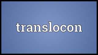 Translocon Meaning [upl. by Burns]