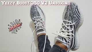 Yeezy 350 V2 Zebra Unboxing [upl. by Gabriele]