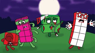 Oh No Numberblocks 4 Turns Into a Zombie  Numberblocks fanmade coloring story [upl. by Chrystal352]