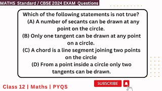 Which of the following statements is not true A A number of secants can be drawn at any point on [upl. by Anaya]