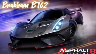 Brabham BT62  First drive and feeling 🗺 Neon Pursuit  Asphalt 8 🎮 [upl. by Humfried630]