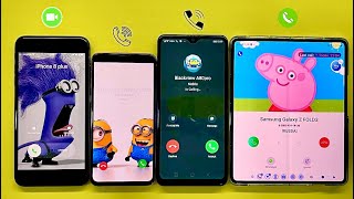 Samsung Galaxy Z FOLD3  Galaxy S10e  iPhone 8 Plus  Blackview A80 Pro Incoming call [upl. by Linad669]