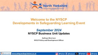 NYSCP Monthly Learning Event September 2024  NYSCP Update [upl. by Oloapnaig]