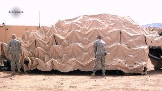 US Army 1st Armored Division  DRASH Deployable Rapid Assembly Shelter Setup [upl. by Amliw]