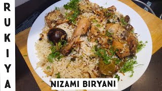 Nizami Biryani  RECIPE  Hyderabadi white chicken biryani Ramadan specialcookwithrukiyasayyed [upl. by Bryner]