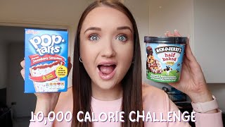 10000 CALORIE CHALLENGE  GIRL VS FOOD  EASY [upl. by Anwahsar41]