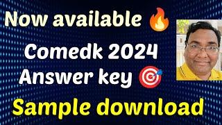 Comedk answer key 2024Comedk 2024 answer keyComedk marks vs rank vs collegeComedk rank vs marks [upl. by Ilrebma902]