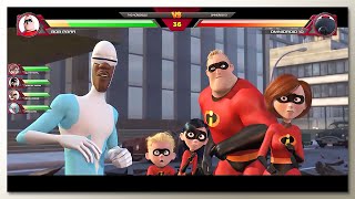 The incredibles amp amp Frozone vs Omnidroid 10 with Healthbars  Concept Game UI [upl. by Craw]