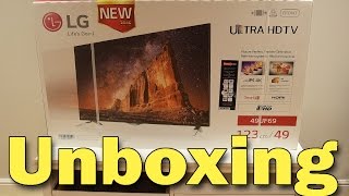 Unboxing LG 49UF695V 4K UltraHD Smart TV [upl. by Eelrefinnej]