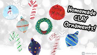 How to Make HOMEMADE CLAY ORNAMENTS for Christmas [upl. by Us]