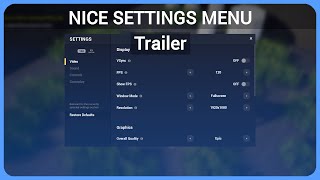 Nice Settings Menu  Trailer  Unreal Engine 5 UE5 [upl. by Berte908]