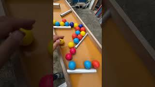 Marble run orange circle slope asmr ☆ DIY rain gutter wooden slope [upl. by Timmie]