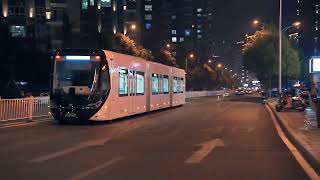 Chinas intelligent trackless tram bus in Yibin Sichuan [upl. by Ferdie169]