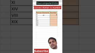 Convert Roman to Number djexcel excelshortcuts excelclub exceltricks Romanexcel excelformula [upl. by Gerek]