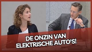 Eerdmans JA21 zet klimaatminister KLEM met de ONZIN van ELEKTRISCHE AUTOS [upl. by Bronk672]