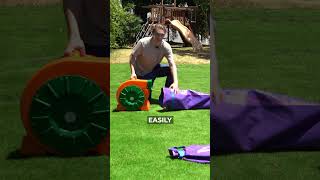 How To Roll And Deflate A Bounce House Combo [upl. by Grinnell]