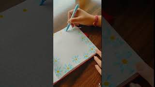 PAGE BORDER 💙😍✨  Page border ideas for journals and projects shorts ytshorts [upl. by Ettennat]