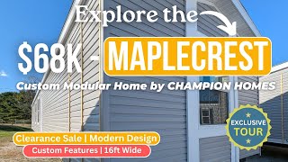 Maplecrest Manufactured Home Tour  Affordable 68K Prefab house with Custom Options 2024 [upl. by Hazrit833]