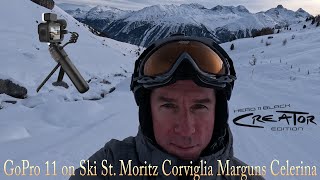 GoPro 11 on Ski Corviglia 2022 St Moritz Engadin Teil 1 [upl. by Atikahs]