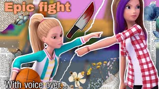 Skipper VS Stacie the epic fight 😠  Barbie Dreamhouse adventures  fragaria toon [upl. by Yolanthe]