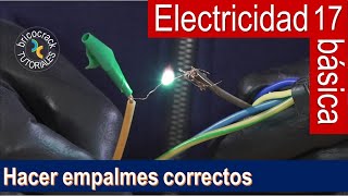 Electricidad básica 17 hacer empalmes eléctricos correctos Bricocrack [upl. by Dowlen]